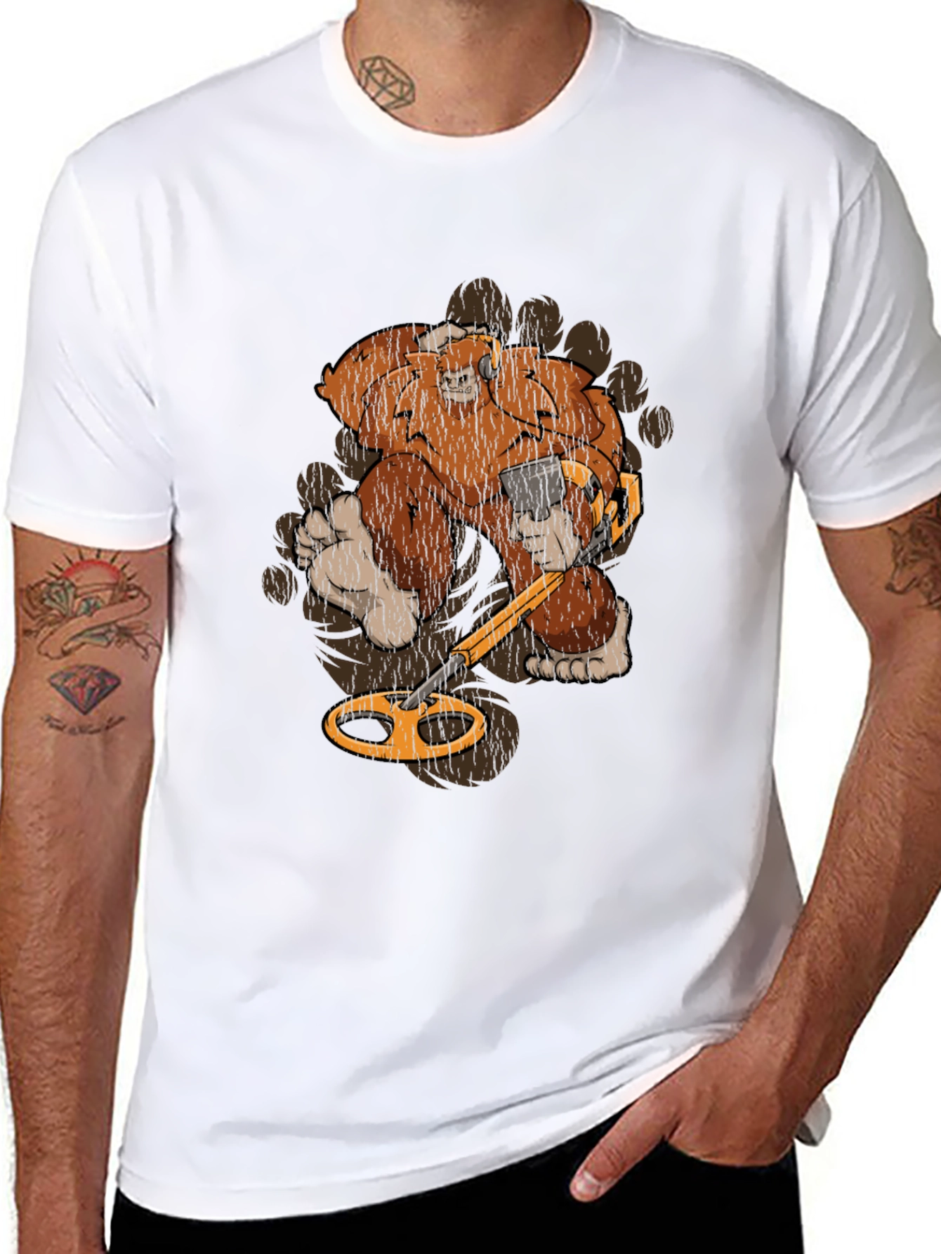 Bigfoot Metal Detecting Graphic Tee