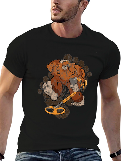 Bigfoot Metal Detecting Graphic Tee