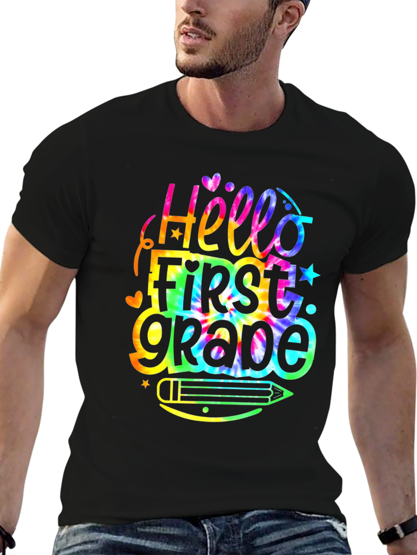 Hello First Grade Tie Dye T-Shirt