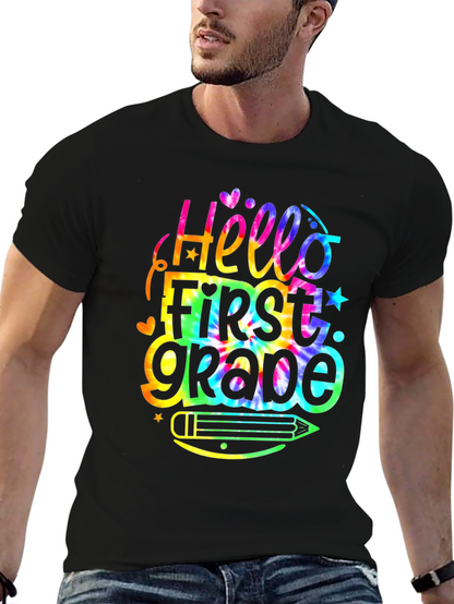 Hello First Grade Tie Dye T-Shirt