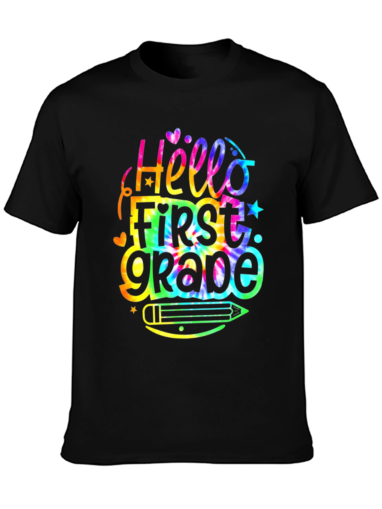 Hello First Grade Tie Dye T-Shirt