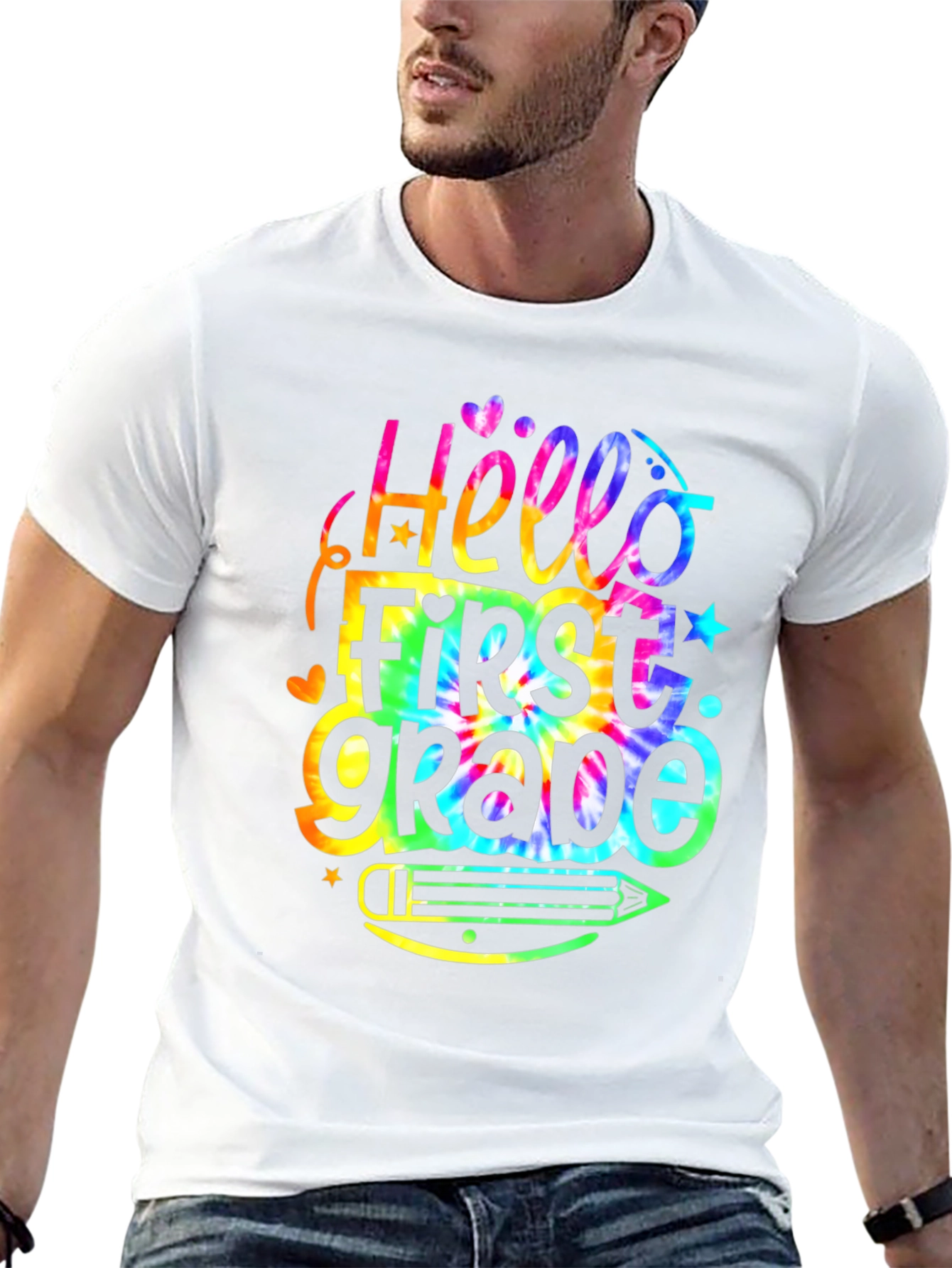 Hello First Grade Tie Dye T-Shirt