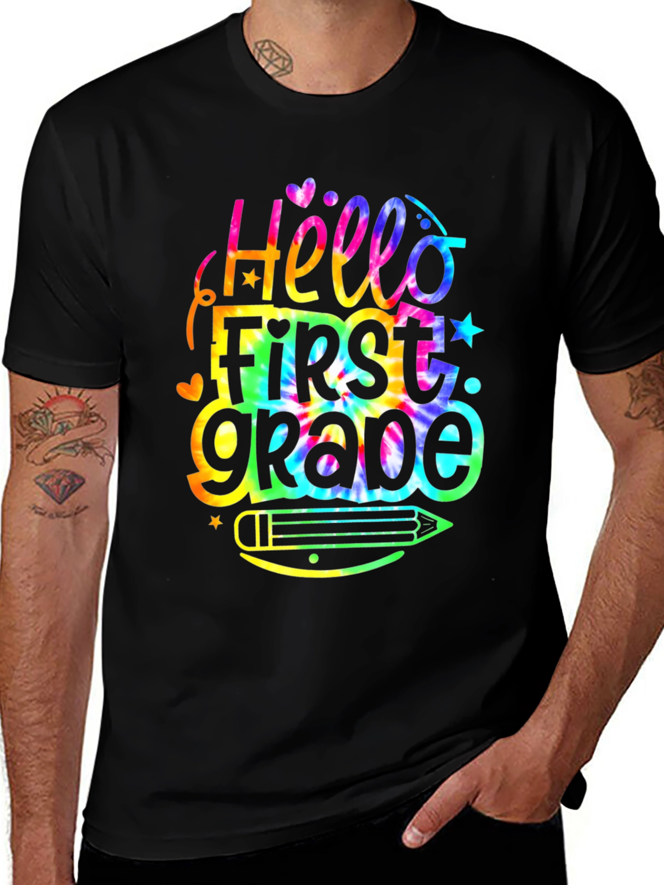 Hello First Grade Tie Dye T-Shirt
