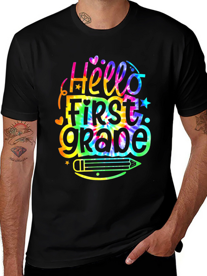 Hello First Grade Tie Dye T-Shirt