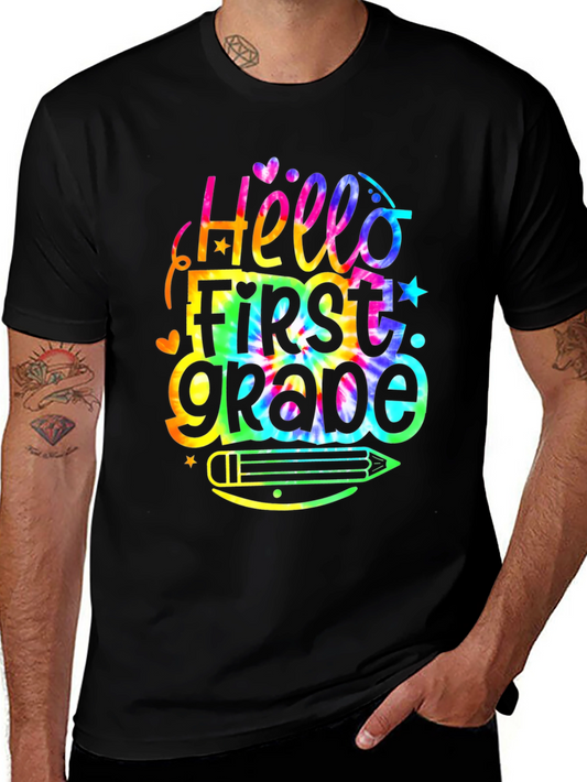 Hello First Grade Tie Dye T-Shirt