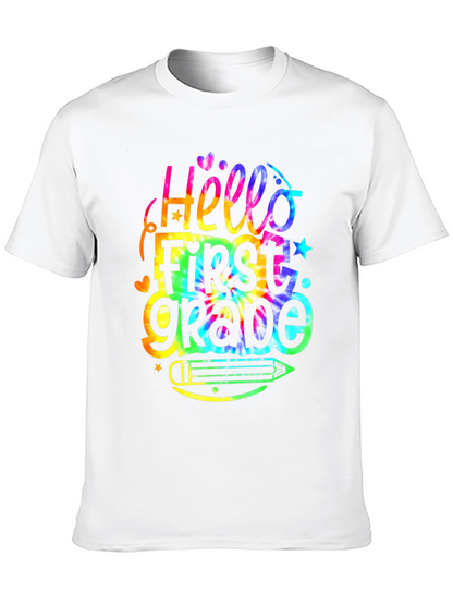 Hello First Grade Tie Dye T-Shirt