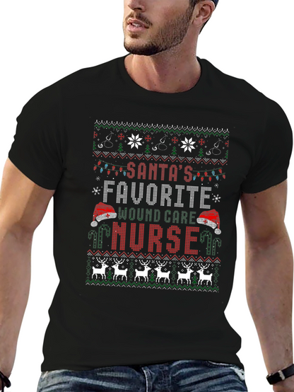 Santas Favorite Nurse Ugly Christmas Sweater T-Shirt