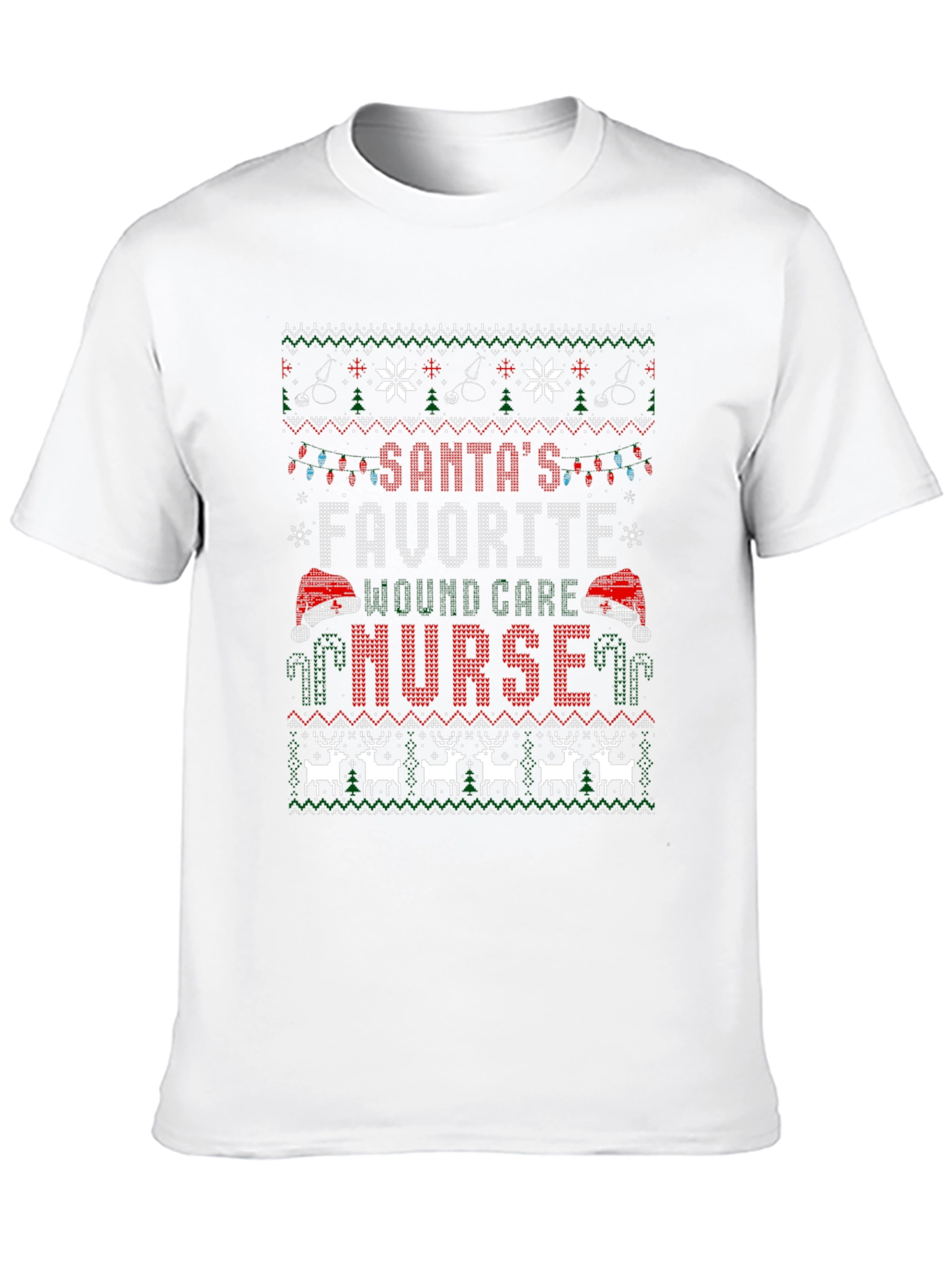 Santas Favorite Nurse Ugly Christmas Sweater T-Shirt