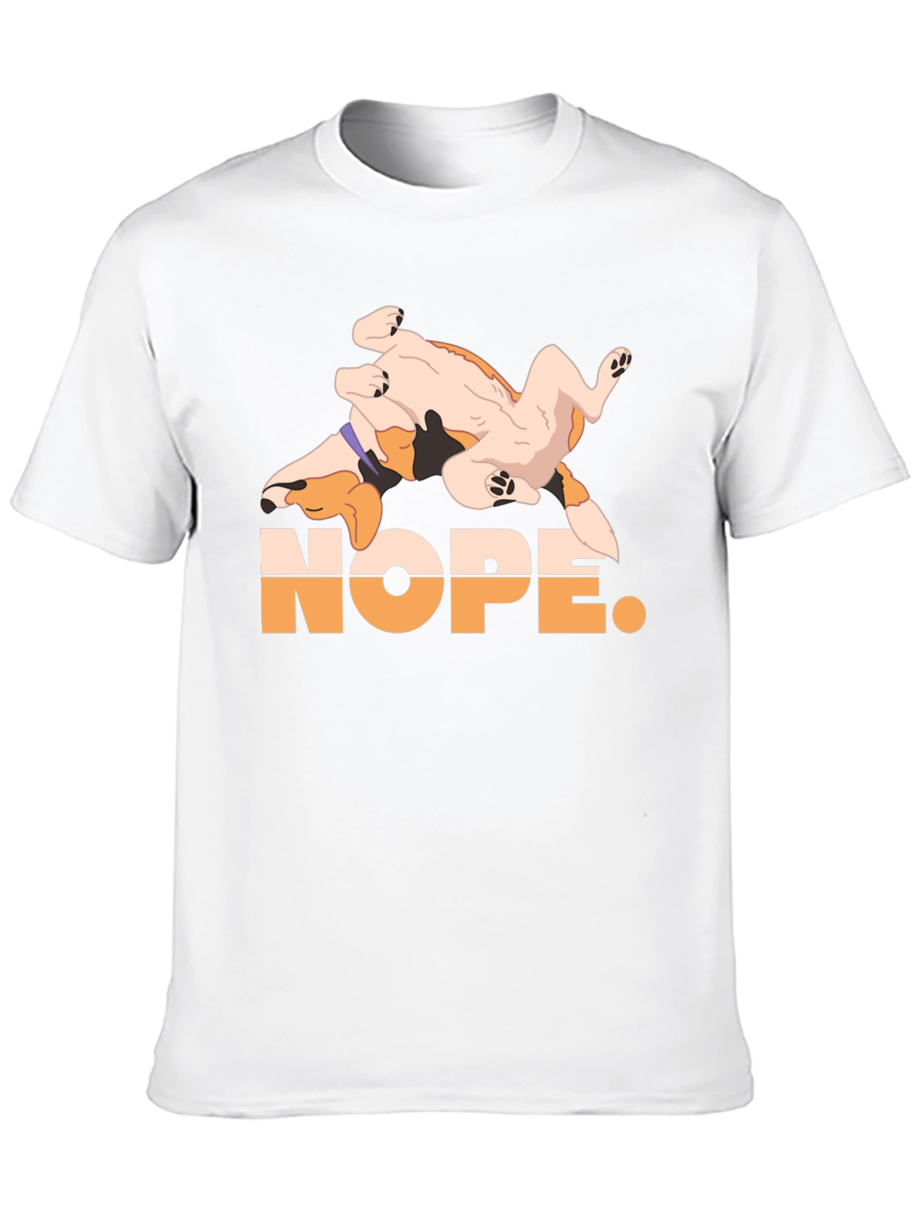Nope. Dog Graphic Black T-Shirt