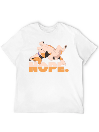 Nope. Dog Graphic Black T-Shirt