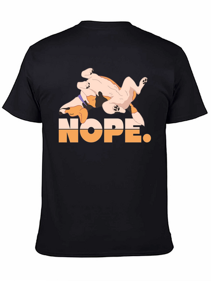 Nope. Dog Graphic Black T-Shirt