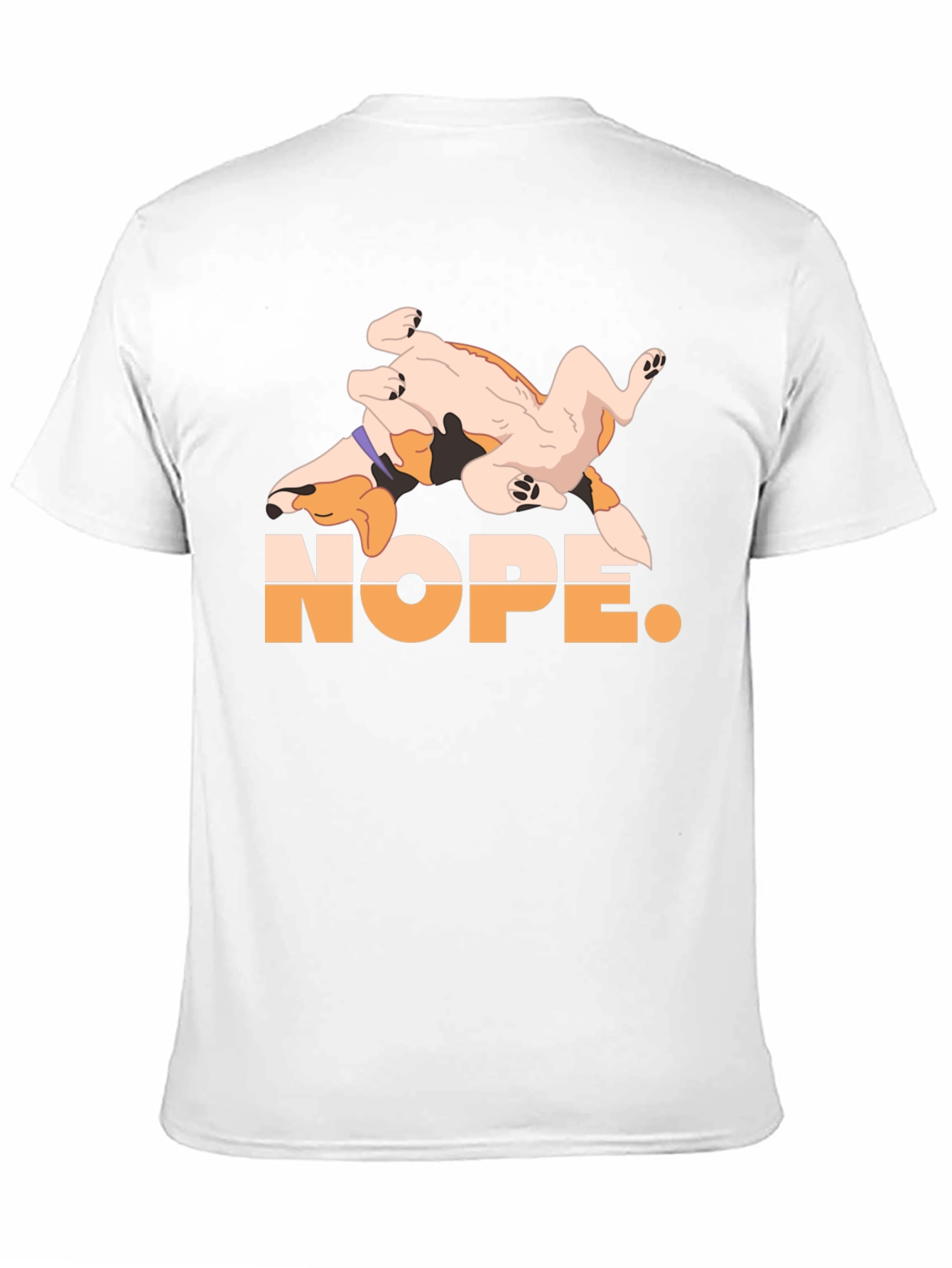 Nope. Dog Graphic Black T-Shirt