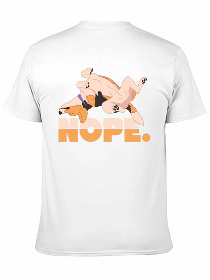 Nope. Dog Graphic Black T-Shirt
