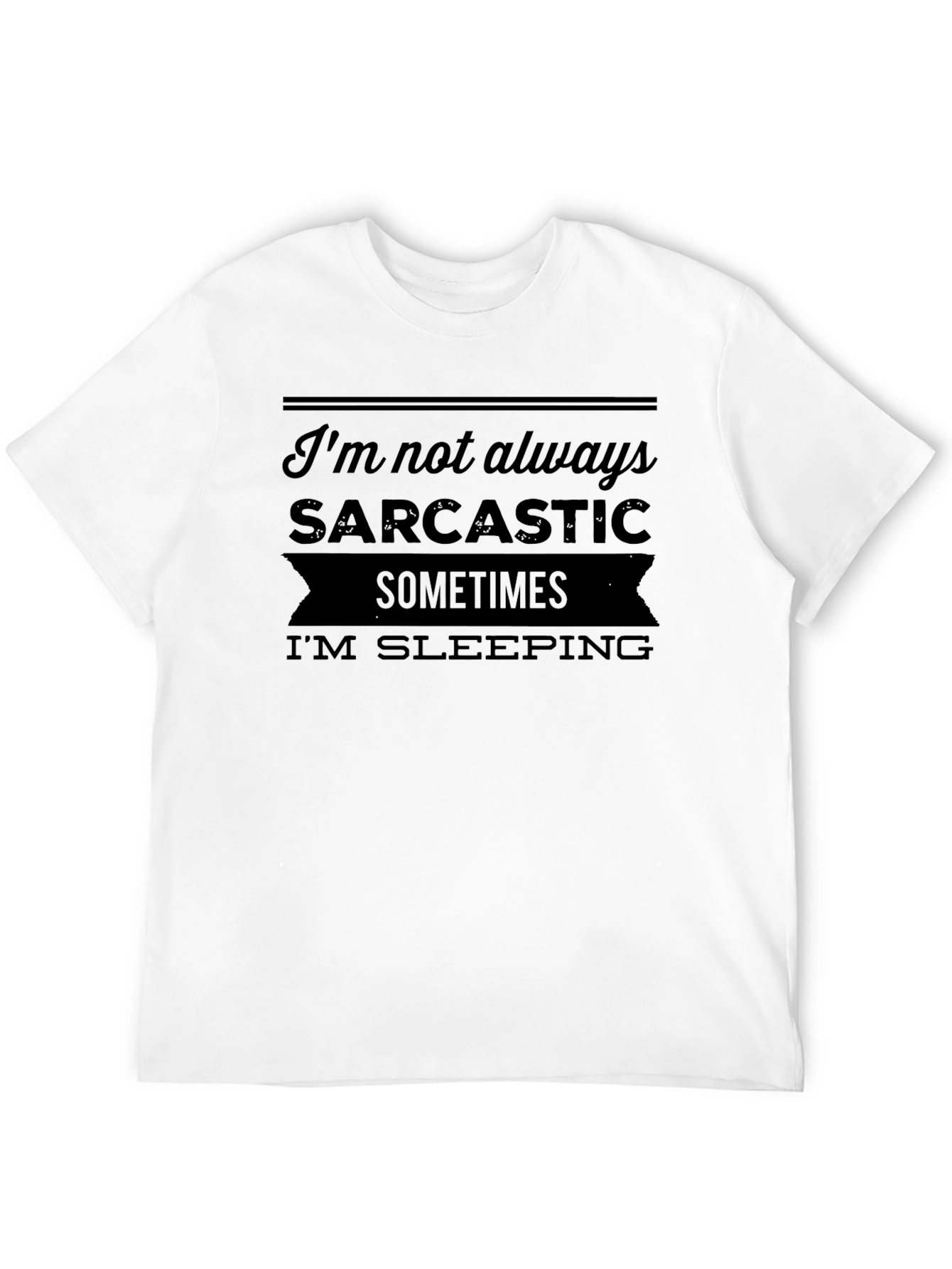 Sarcastic Sleep Black Graphic T-Shirt