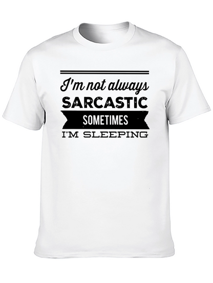 Sarcastic Sleep Black Graphic T-Shirt