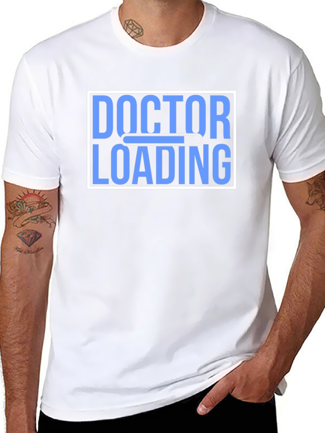 Doctor Loading Black Graphic Tee