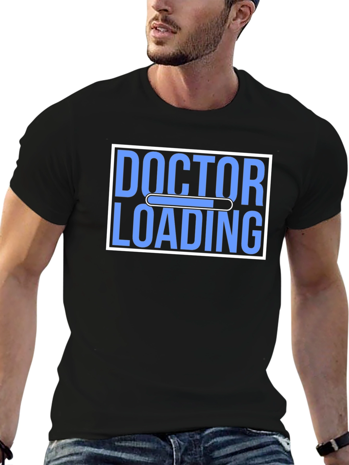 Doctor Loading Black Graphic Tee