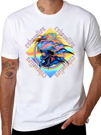 Exhaustion Graphic Print Black T-Shirt