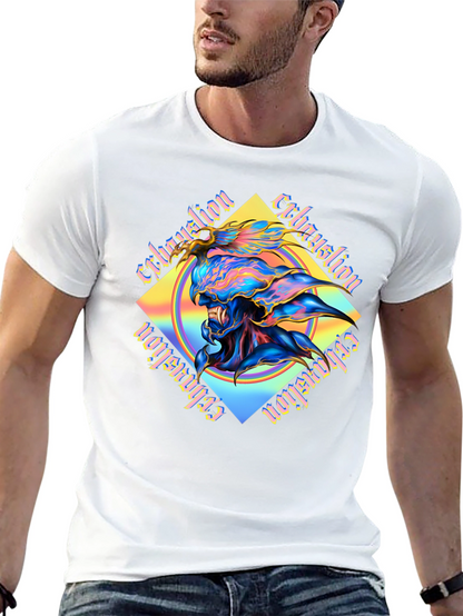 Exhaustion Graphic Print Black T-Shirt