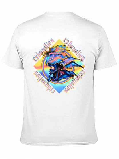 Exhaustion Graphic Print Black T-Shirt
