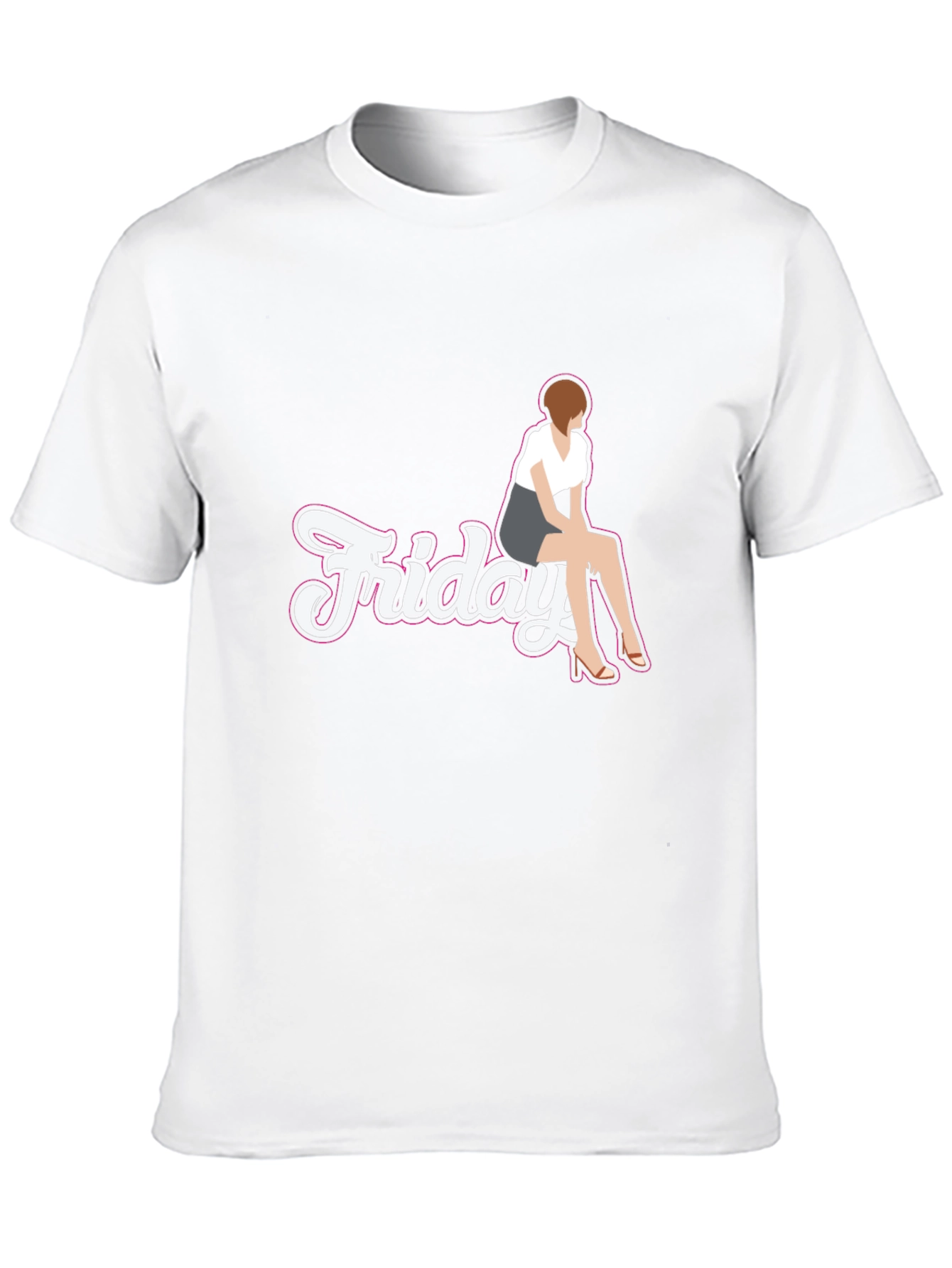 Friday Girl Graphic Tee - Casual Black T-Shirt