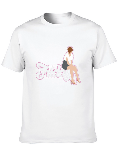 Friday Girl Graphic Tee - Casual Black T-Shirt
