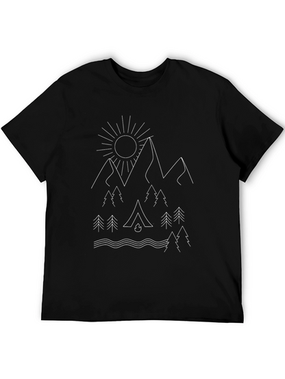 Outdoor Adventure Graphic Tee - Camping Design