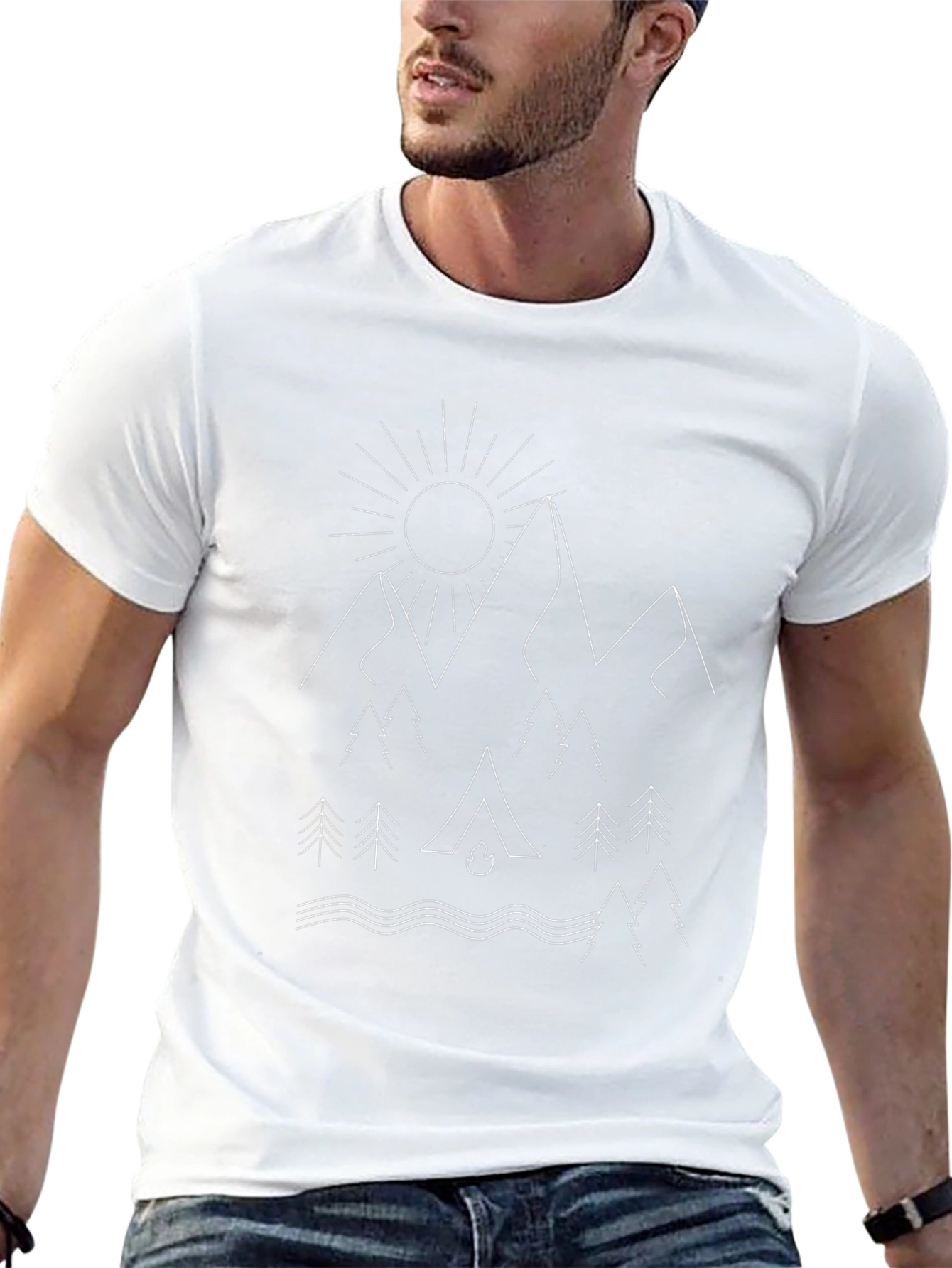 Outdoor Adventure Graphic Tee - Camping Design
