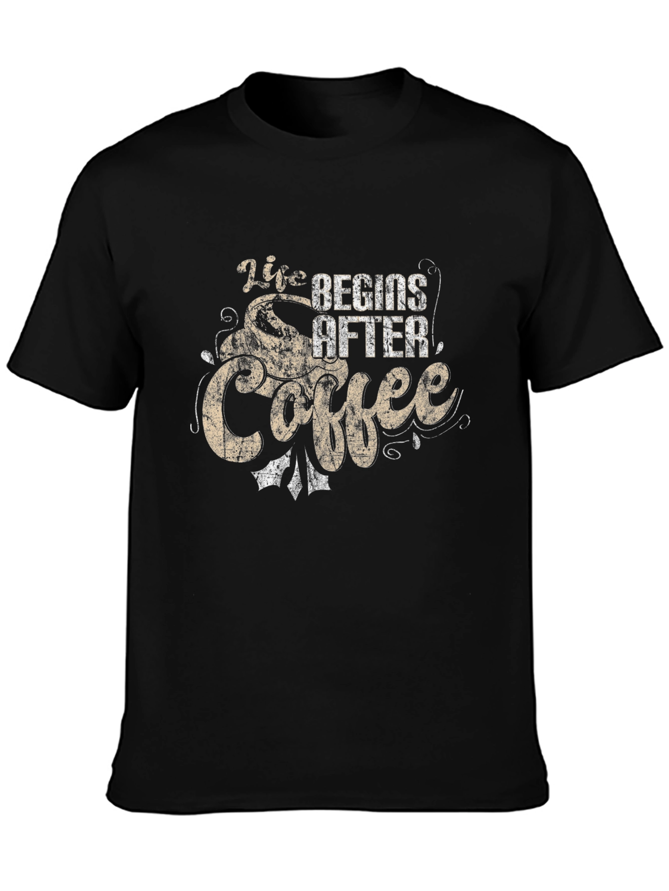 Life Begins After Coffee Graphic T-Shirt