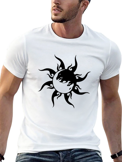 Black Sun Graphic T-Shirt - Stylish Mens Tee