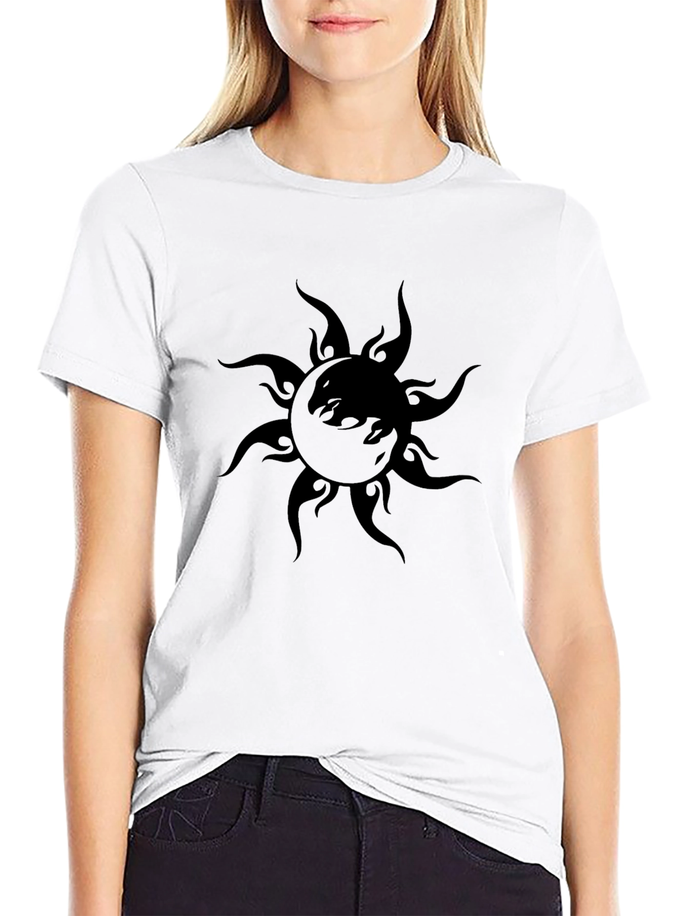 Black Sun Graphic T-Shirt - Stylish Mens Tee