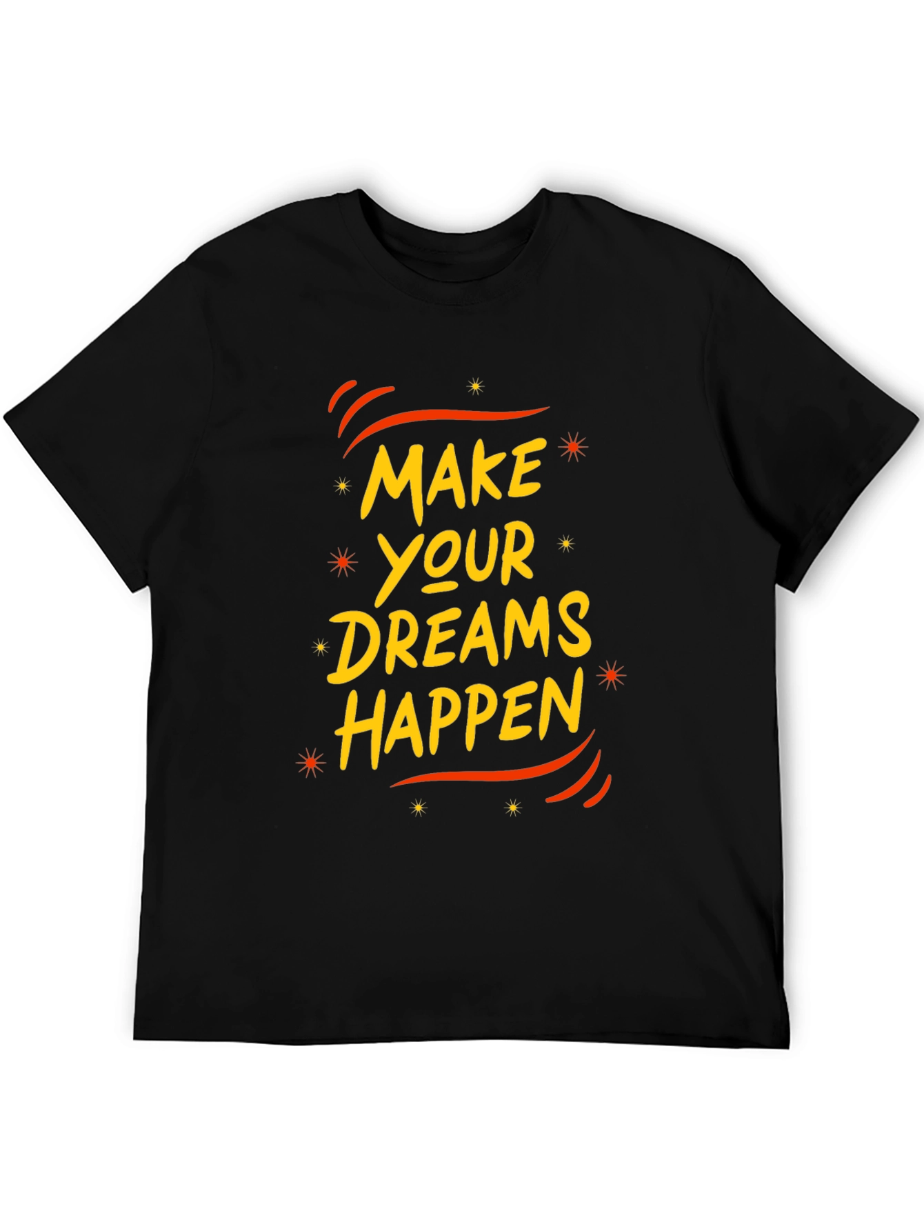 Make Your Dreams Happen Black Graphic Tee