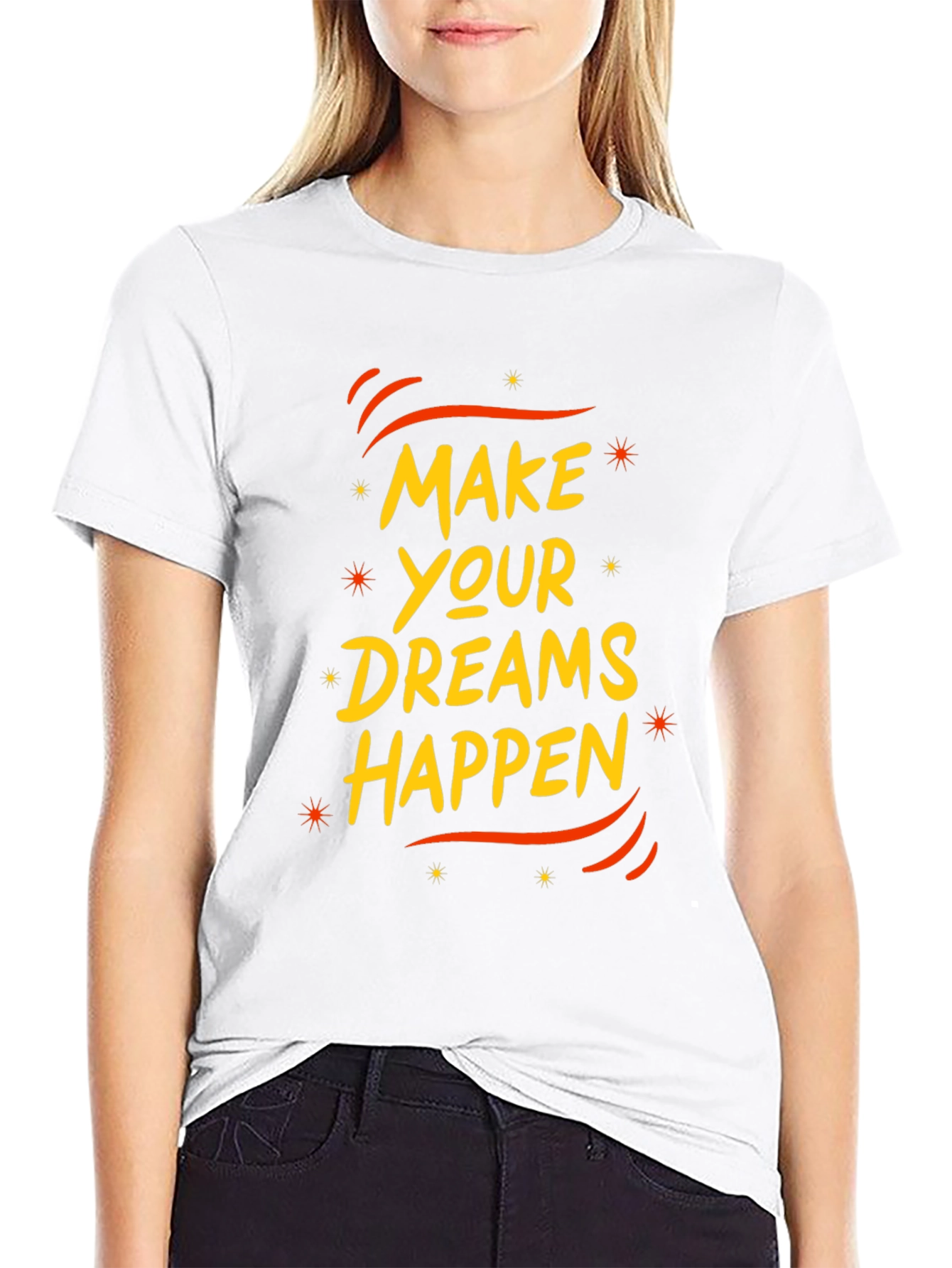 Make Your Dreams Happen Black Graphic Tee