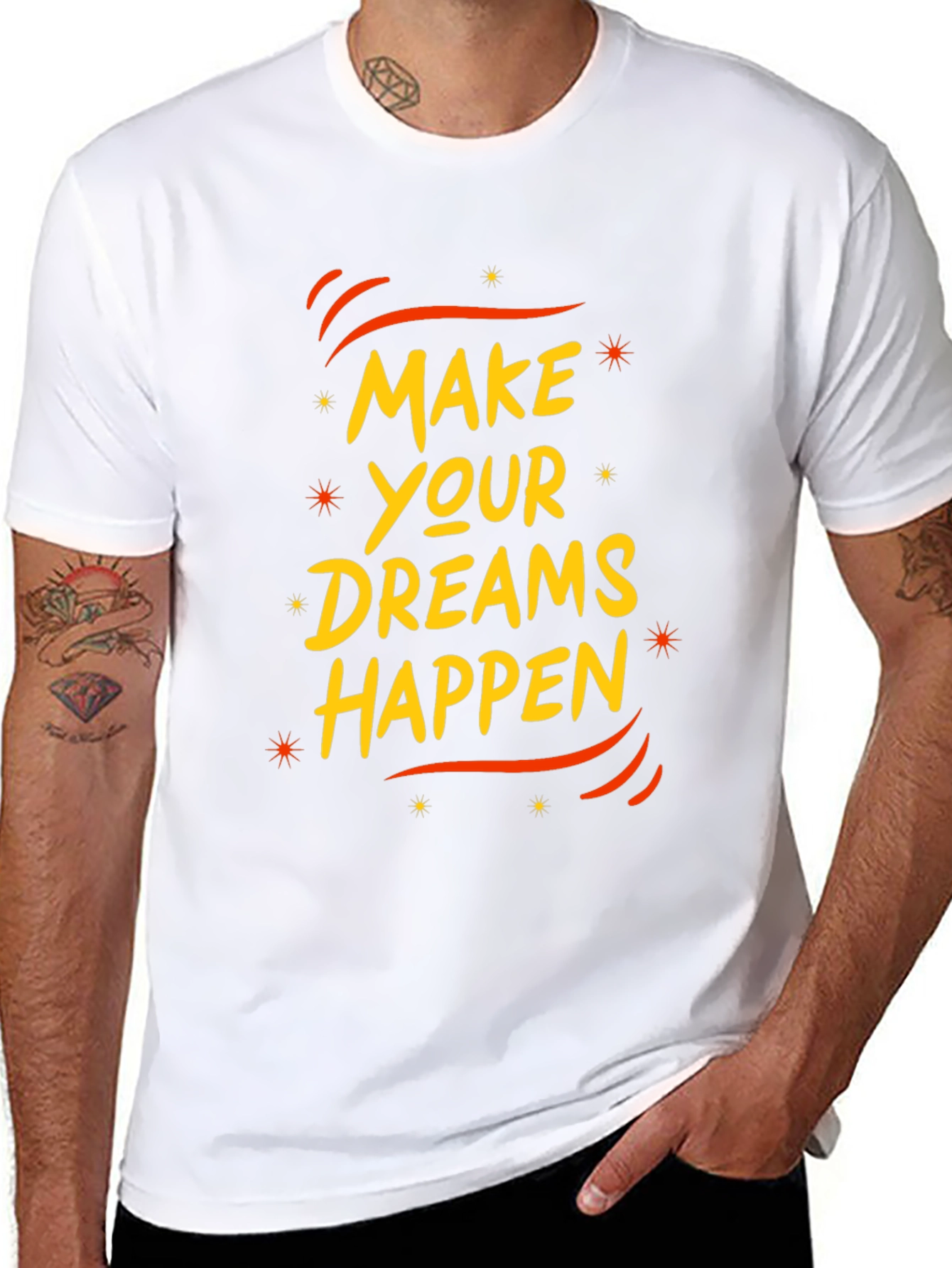 Make Your Dreams Happen Black Graphic Tee