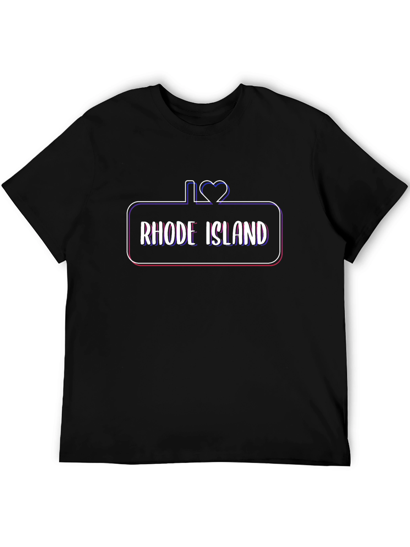 I Love Rhode Island Black T-Shirt