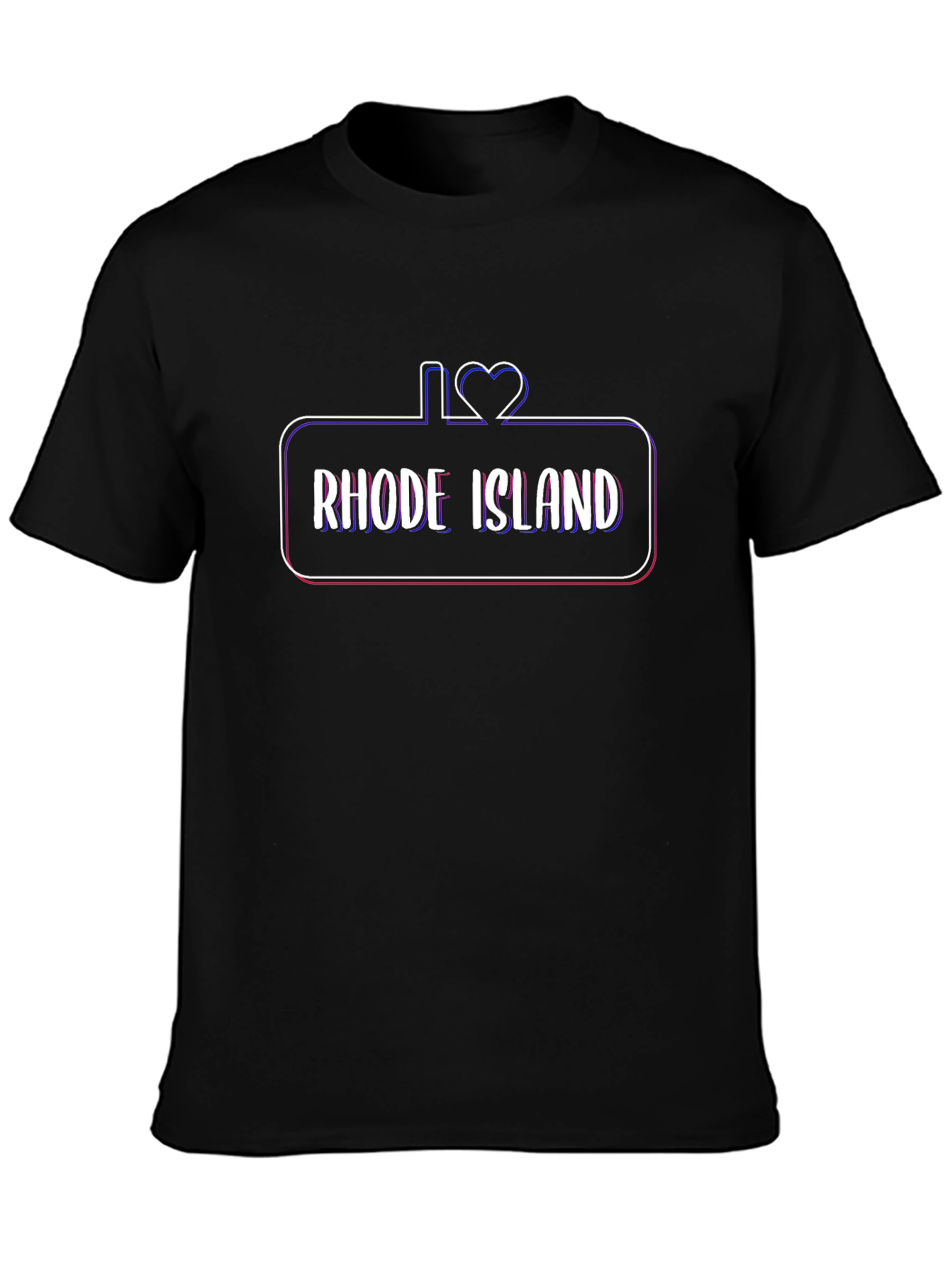 I Love Rhode Island Black T-Shirt