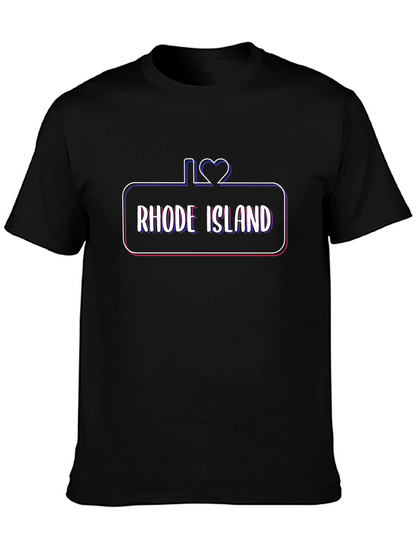 I Love Rhode Island Black T-Shirt