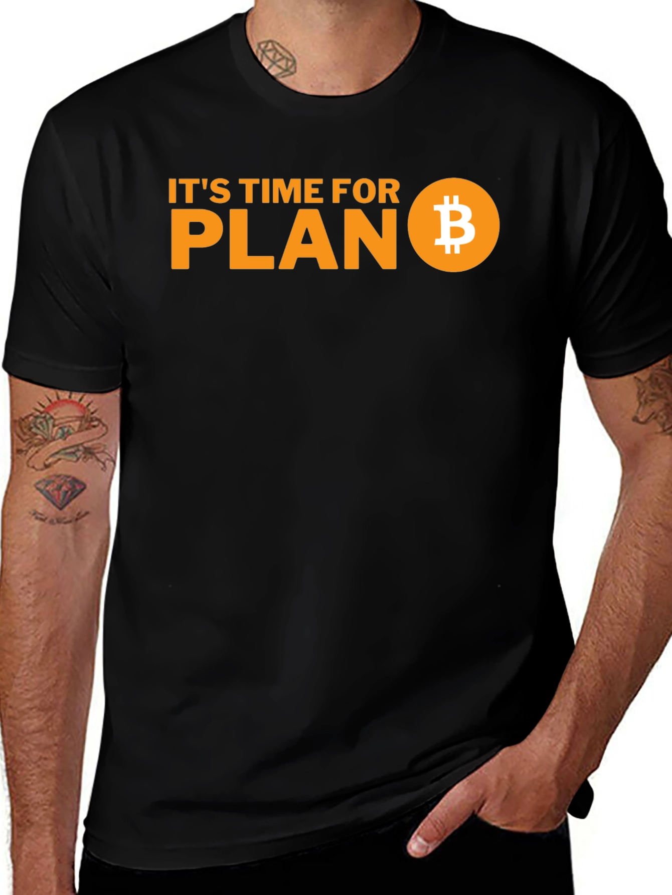 Bitcoin Plan B Black T-Shirt Crypto