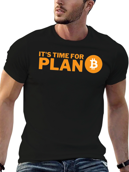Bitcoin Plan B Black T-Shirt Crypto
