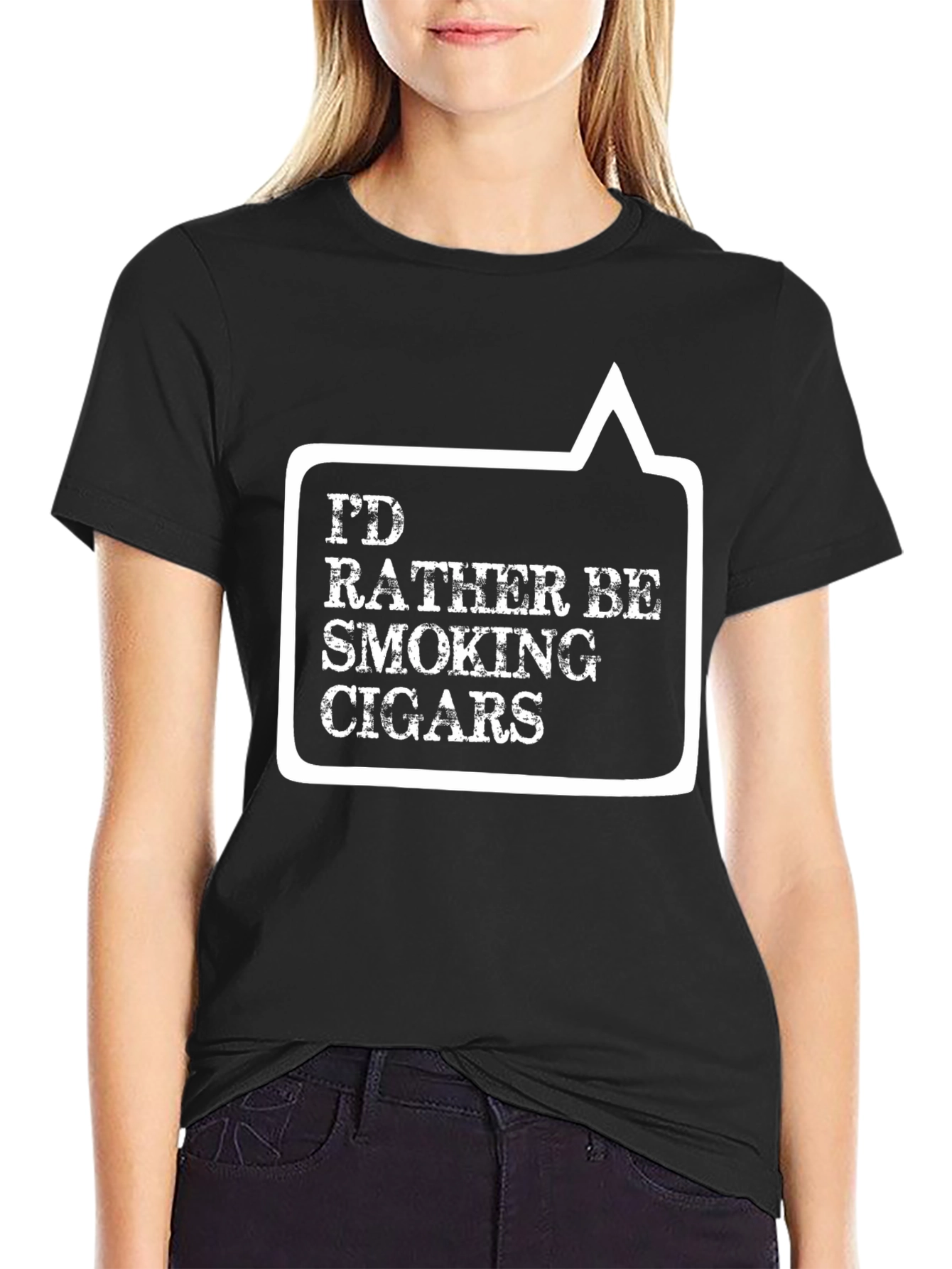 Id Rather Be Smoking Cigars Black T-Shirt