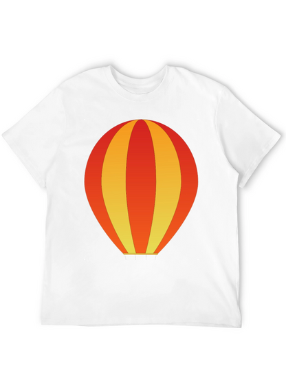 Balloon Graphic Tee - Black Cotton Casual Shirt
