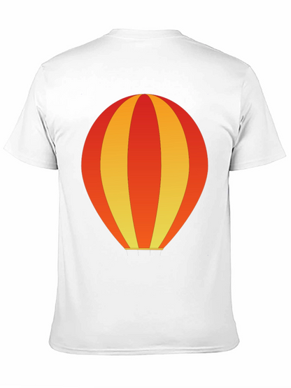 Balloon Graphic Tee - Black Cotton Casual Shirt
