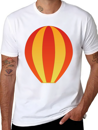 Balloon Graphic Tee - Black Cotton Casual Shirt
