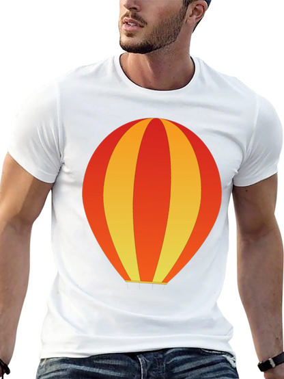 Balloon Graphic Tee - Black Cotton Casual Shirt