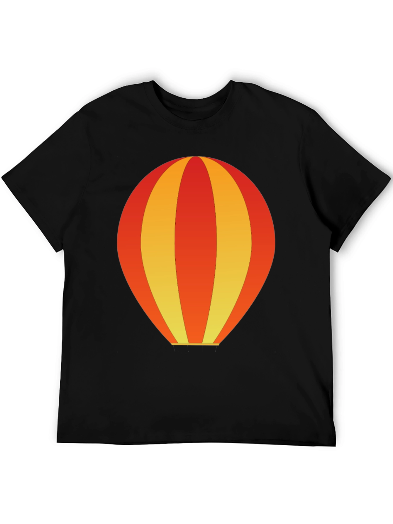 Balloon Graphic Tee - Black Cotton Casual Shirt