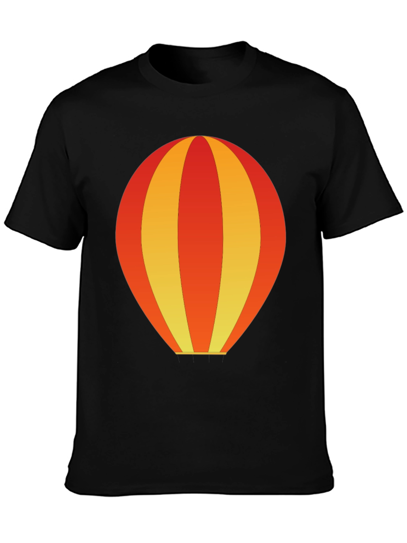 Balloon Graphic Tee - Black Cotton Casual Shirt