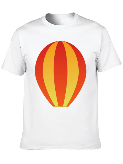 Balloon Graphic Tee - Black Cotton Casual Shirt