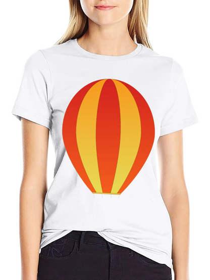Balloon Graphic Tee - Black Cotton Casual Shirt