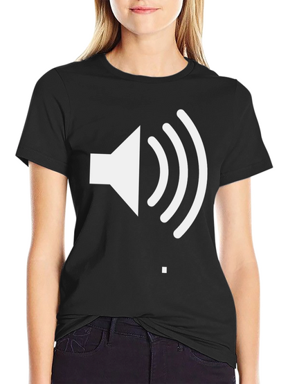 Sound Wave Graphic Tee - Black Casual T-Shirt