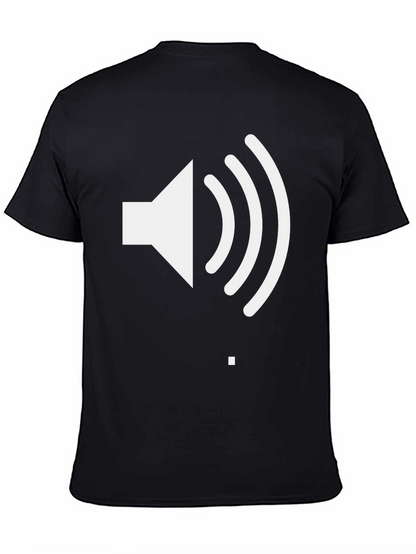Sound Wave Graphic Tee - Black Casual T-Shirt